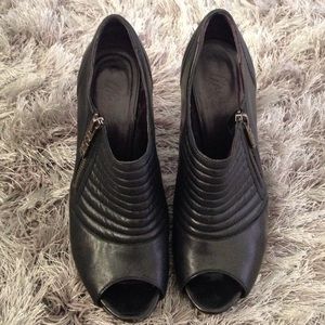 Miss Sixty black leather heeled boots sz 8.5